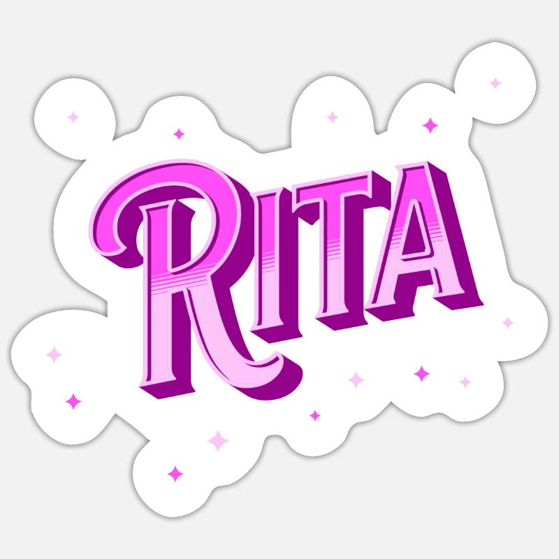 Rita's name personalized - Sticker size S (10 x 10 cm) - white matte