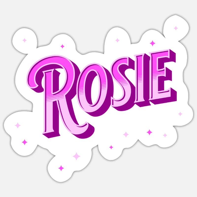 Rosie name personalized - Sticker size S (10 x 10 cm) - white matte