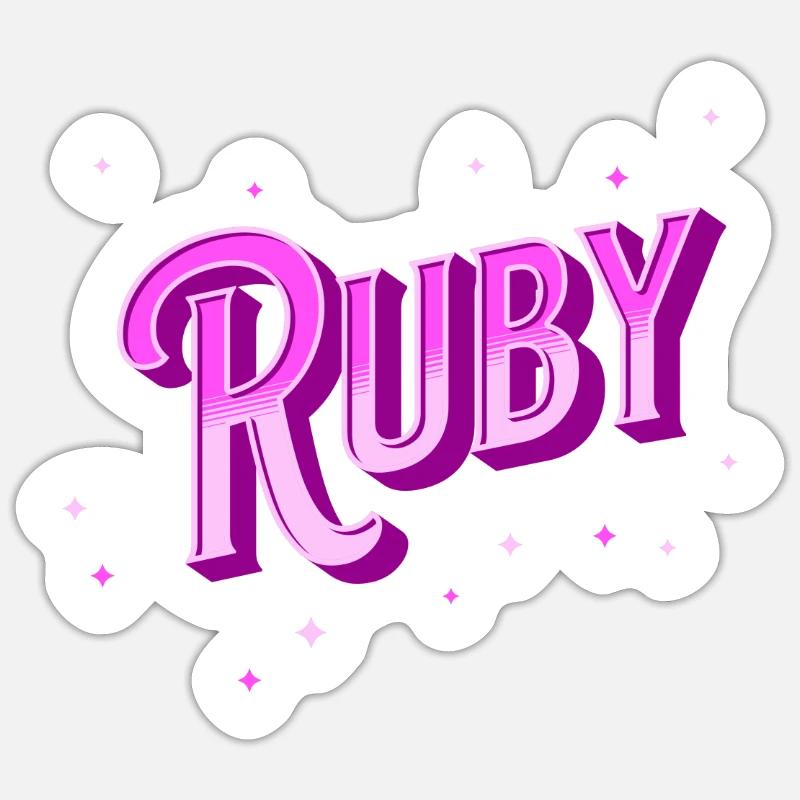 Ruby name personalized Sticker size S (10 x 10 cm)