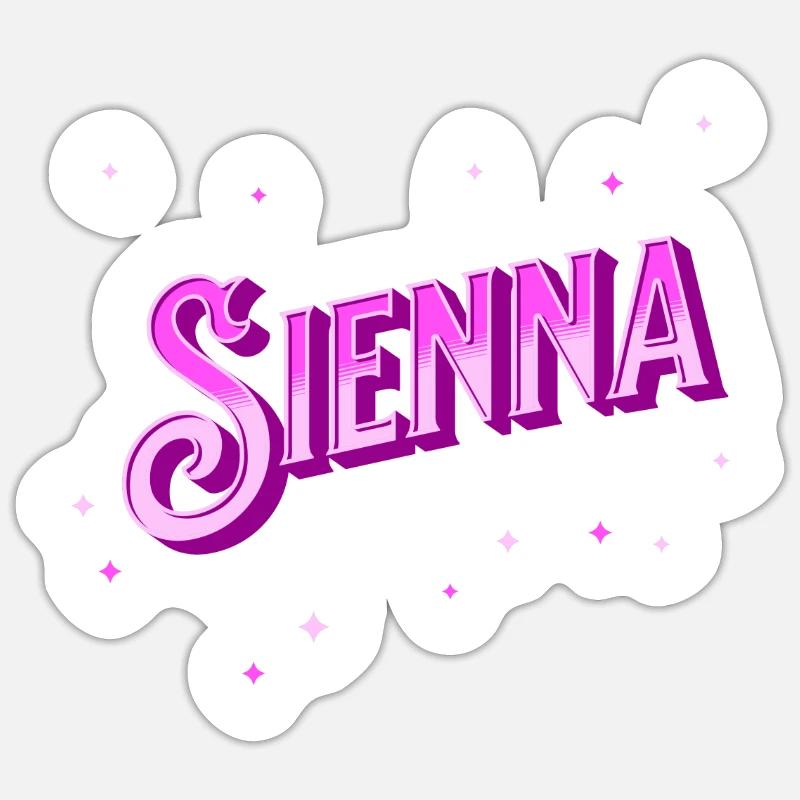 Sienna name personalized - Sticker size S (10 x 10 cm) - white matte