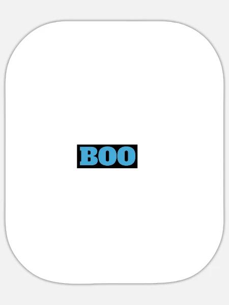 Helloween Antike Büste BOO - Sticker Größe S (10 x 10 cm) - Mattweiß