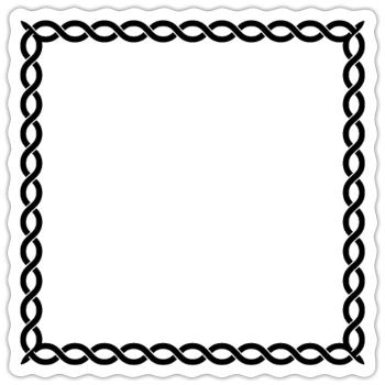 Cadre Vikings - Sticker taille S (10 x 10 cm) - blanc mat - Devant