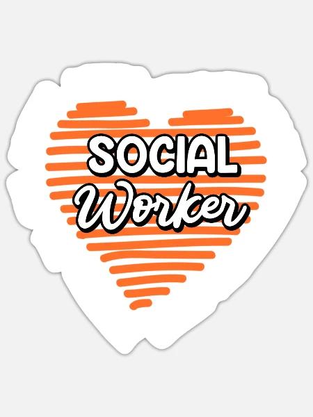 Definition einer Betreuerin Sozialarbeiterin - Sticker Größe S (10 x 10 cm) - Mattweiß
