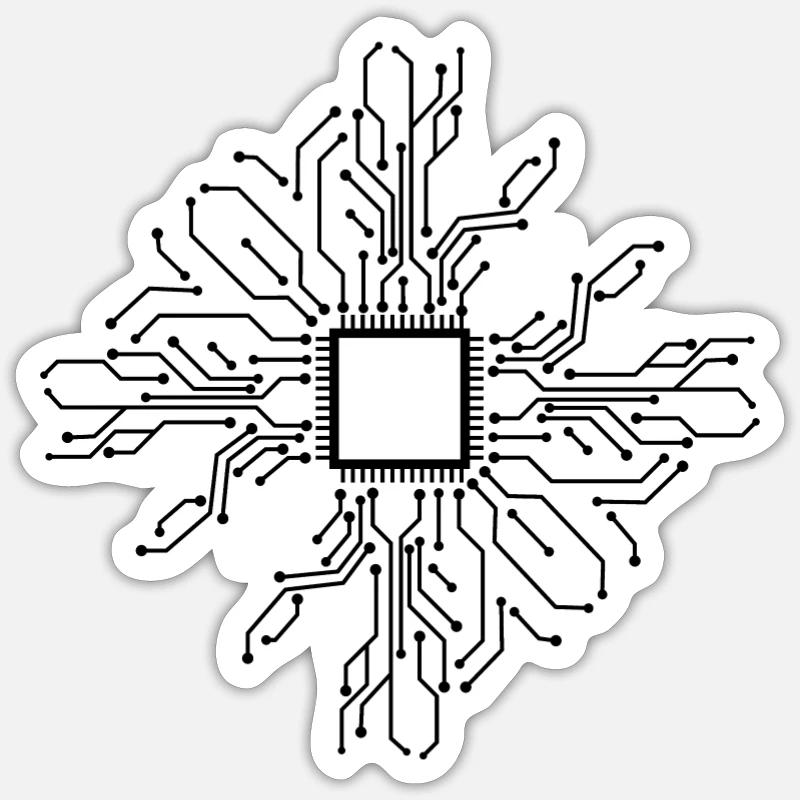 Computer PCB IT Computer Science CPU Sticker size S (10 x 10 cm)