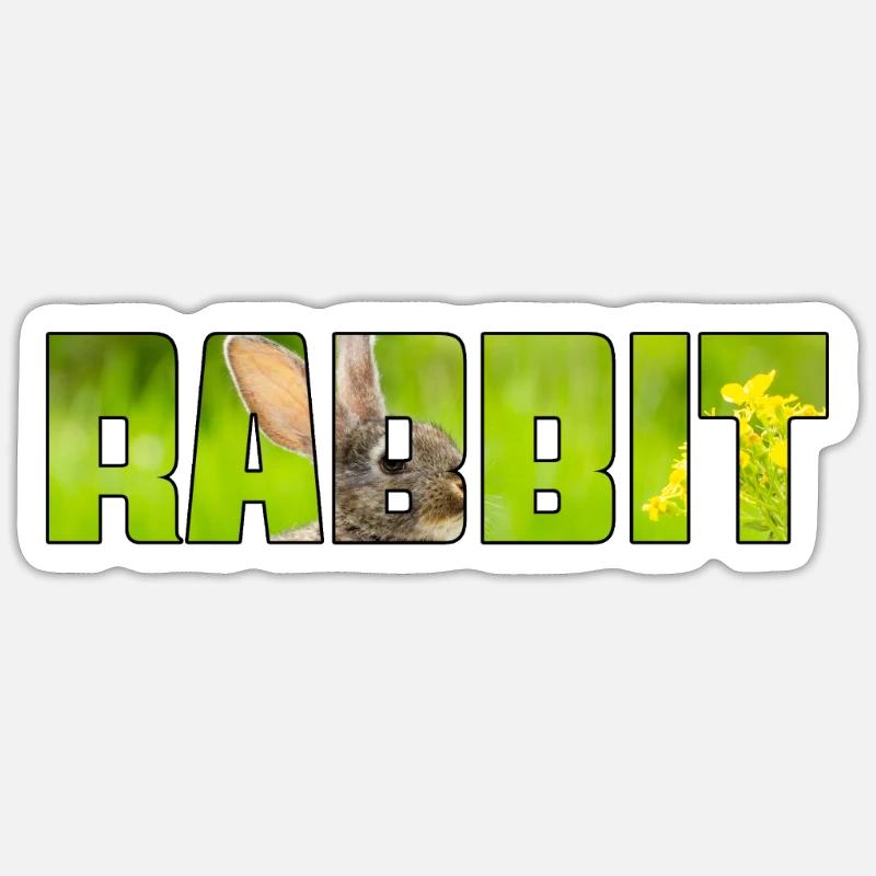 Hare - Sticker size S (10 x 10 cm) - white matte