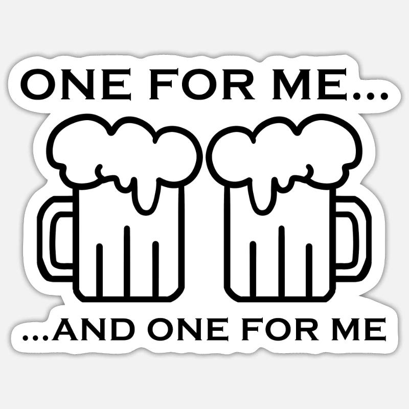 Bier Bierkrug Geschenk - Sticker Größe S (10 x 10 cm) - Mattweiß
