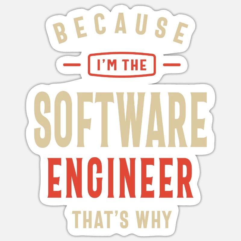 Software Engineer Job Occupation Birthday Worker Sticker size S (10 x 10 cm)