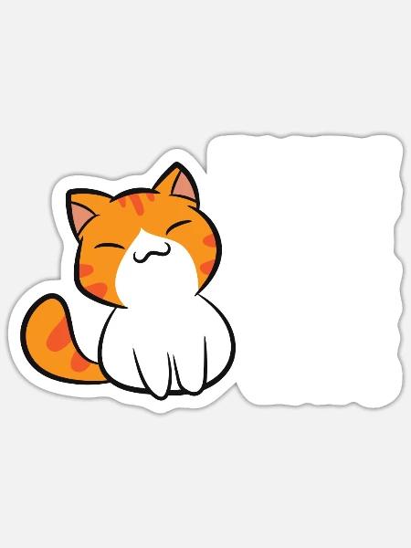 Ich bin hier, um alle Katzen zu streicheln - Sticker Größe S (10 x 10 cm) - Mattweiß