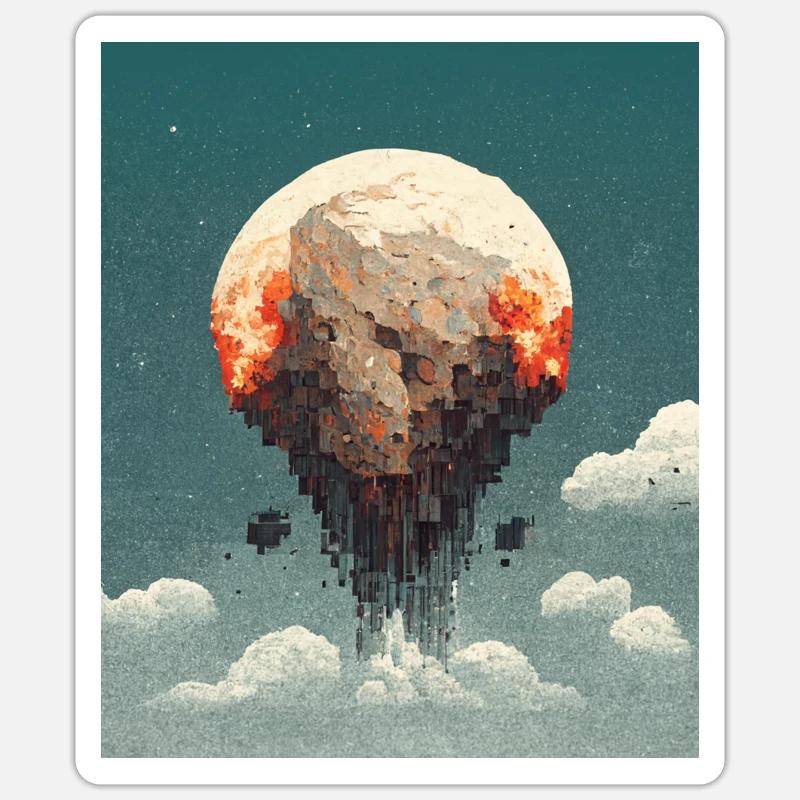 Pixel Planet Sandbox Sticker size S (10 x 10 cm)