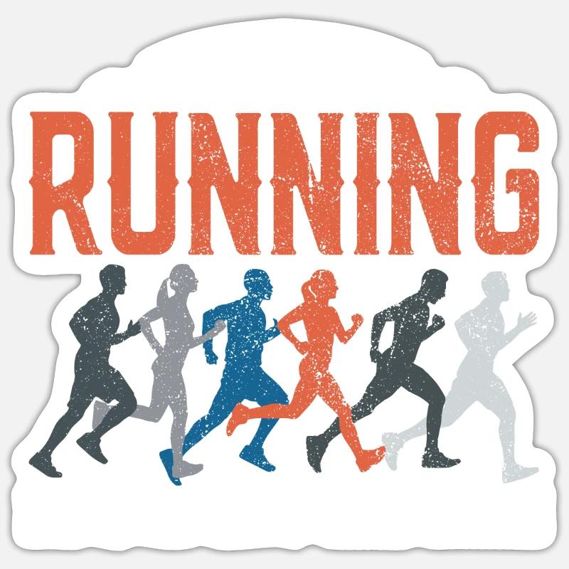 Running Runner Half Marathon Sticker size S (10 x 10 cm)