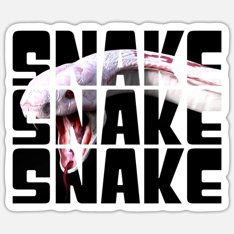 Serpent - Sticker taille S (10 x 10 cm) - blanc mat