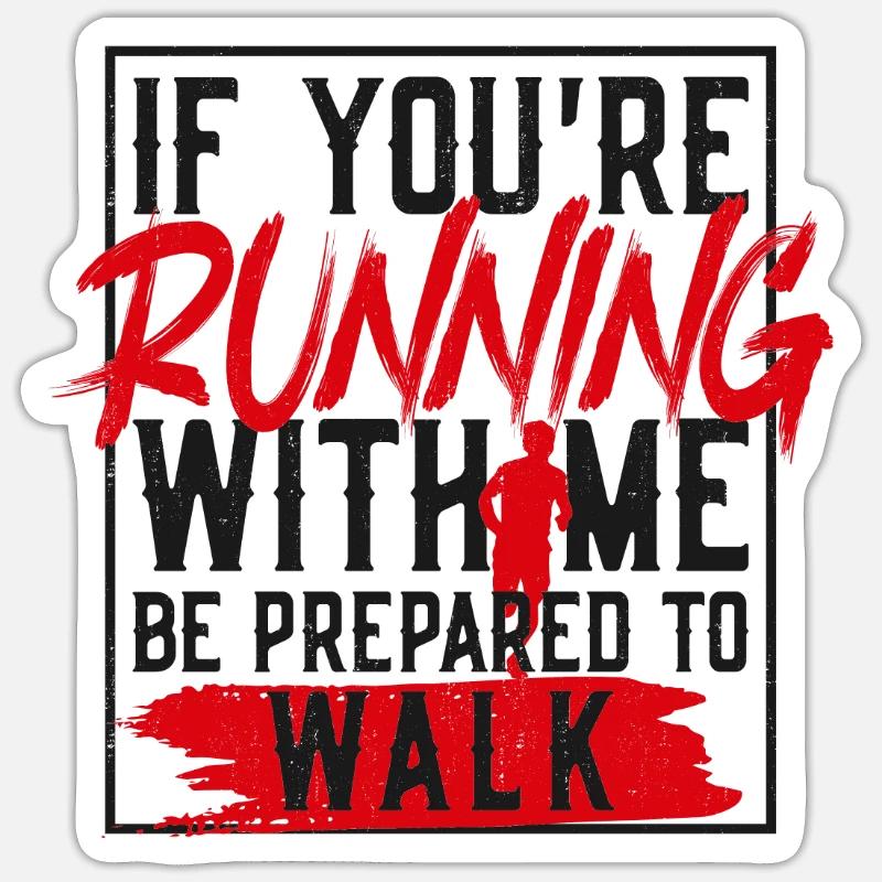 Running Runner Half Marathon Slow - Sticker Größe S (10 x 10 cm) - Mattweiß