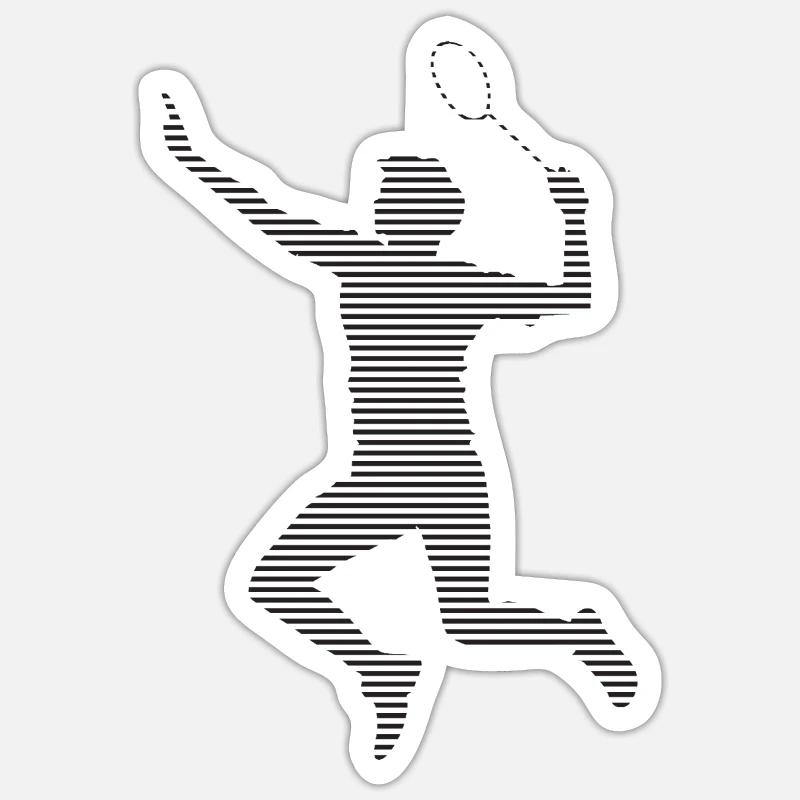 Badminton - Sticker size S (10 x 10 cm) - white matte