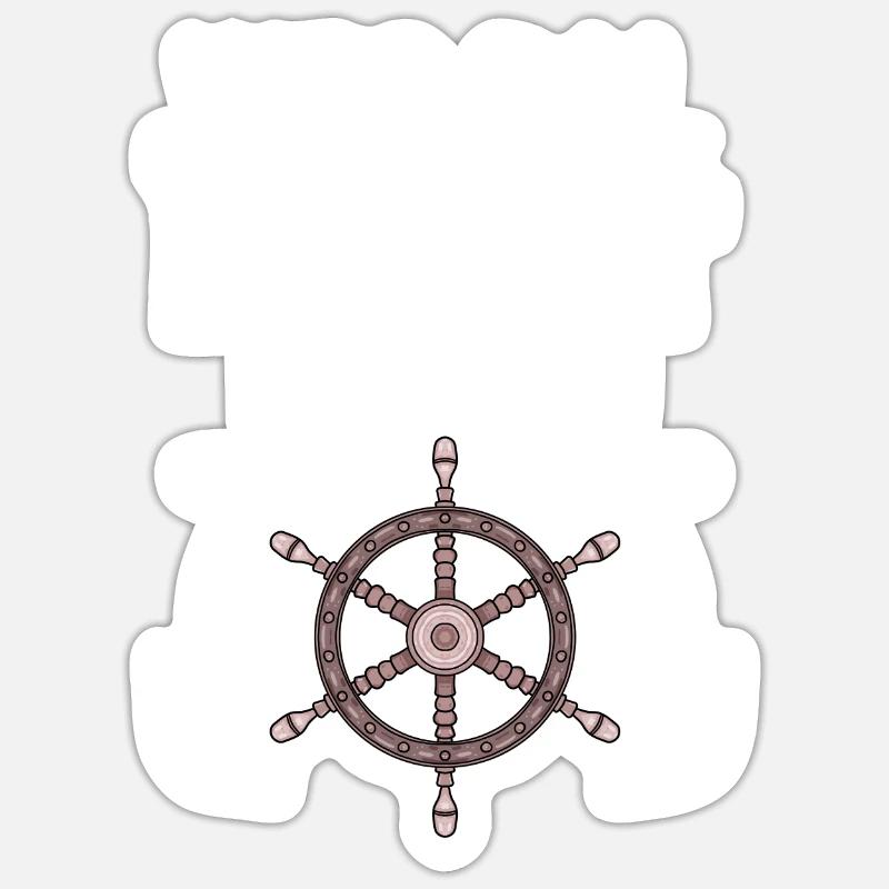 Bootsführerschein Motorboot Geschenk Sticker Größe S (10 x 10 cm)