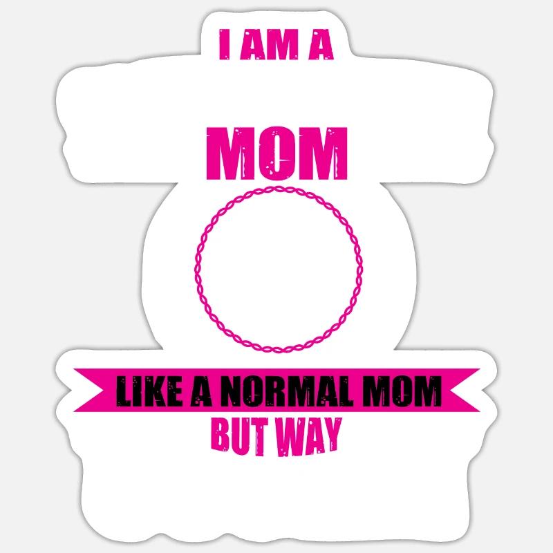Grue Maman - Sticker taille S (10 x 10 cm) - blanc mat