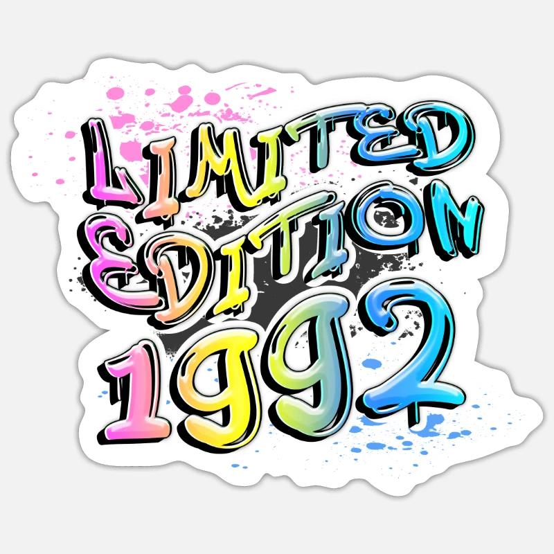 Édition limitée 1992 Graffiti - Sticker taille S (10 x 10 cm) - blanc mat