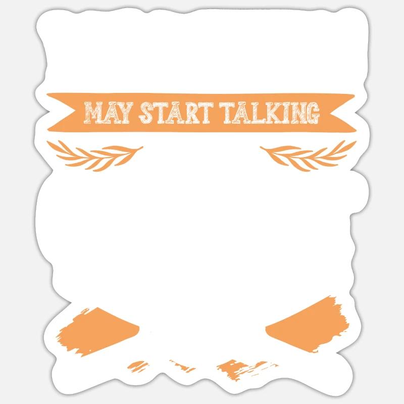 Alerte au cricket - Sticker taille S (10 x 10 cm) - blanc mat
