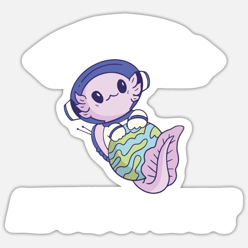 Axolotl Future Astronaute Cosmonaute de l’Univers de l’Espace Sticker taille S (10 x 10 cm)