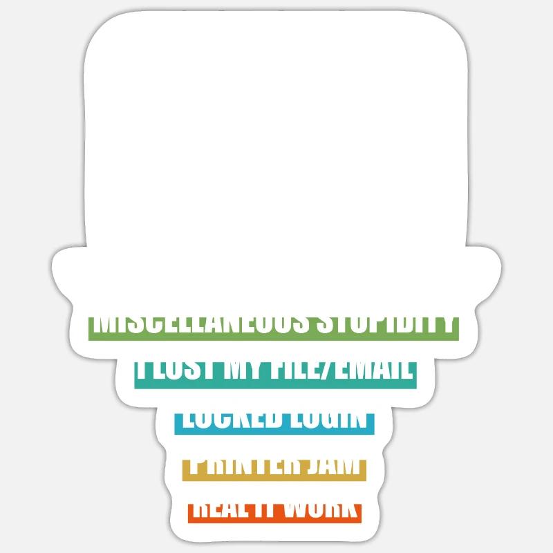 Drôle d’ordinateur IT Help Desk Support technique Ordinateur du centre d’assistance Sticker taille S (10 x 10 cm)