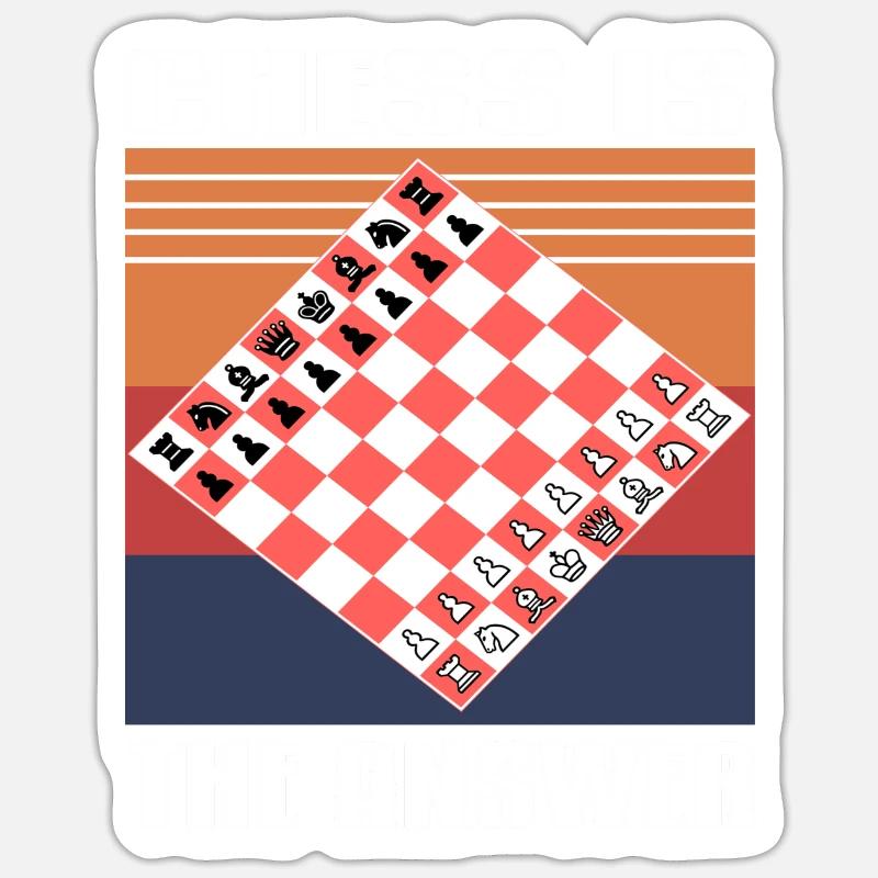 Les échecs sont la réponse - Sticker taille S (10 x 10 cm) - blanc mat