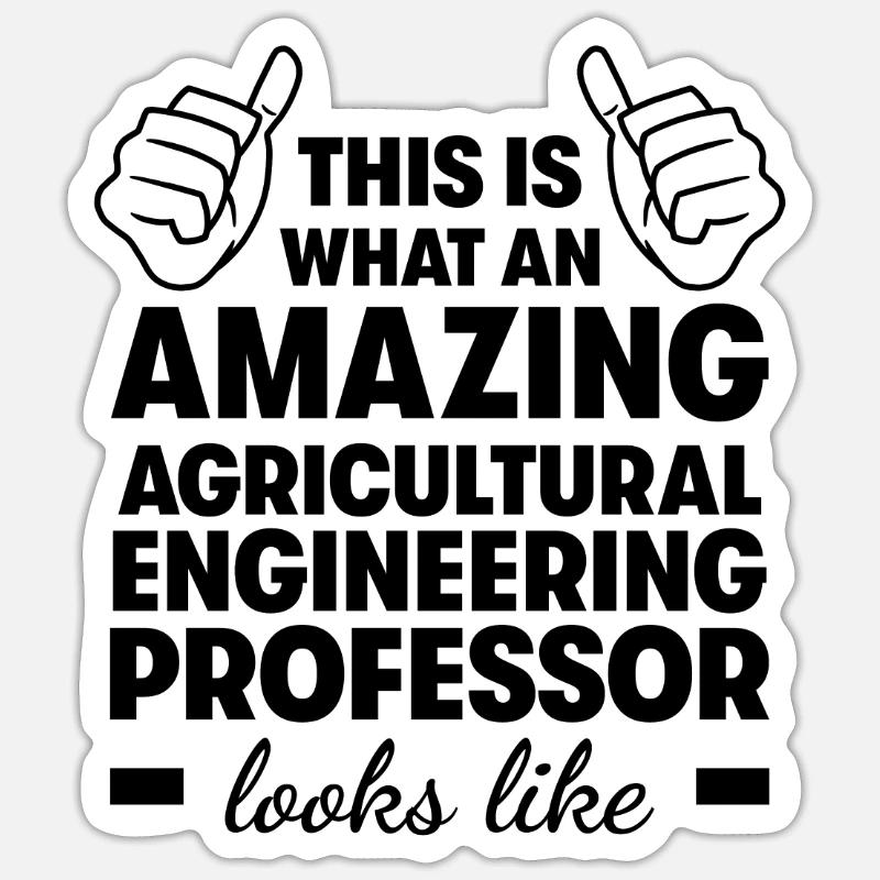 Incroyable professeur d’ingénieur agronome - Sticker taille S (10 x 10 cm) - blanc mat