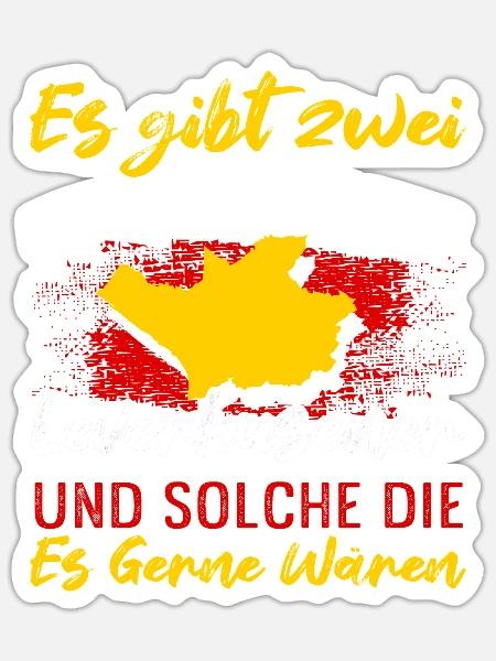 Es Gibt Zwei Arten Von Menschen Leverkusener - Sticker Größe S (10 x 10 cm) - Mattweiß