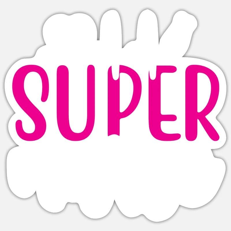 Super Krankenschwester - Sticker Größe S (10 x 10 cm) - Mattweiß