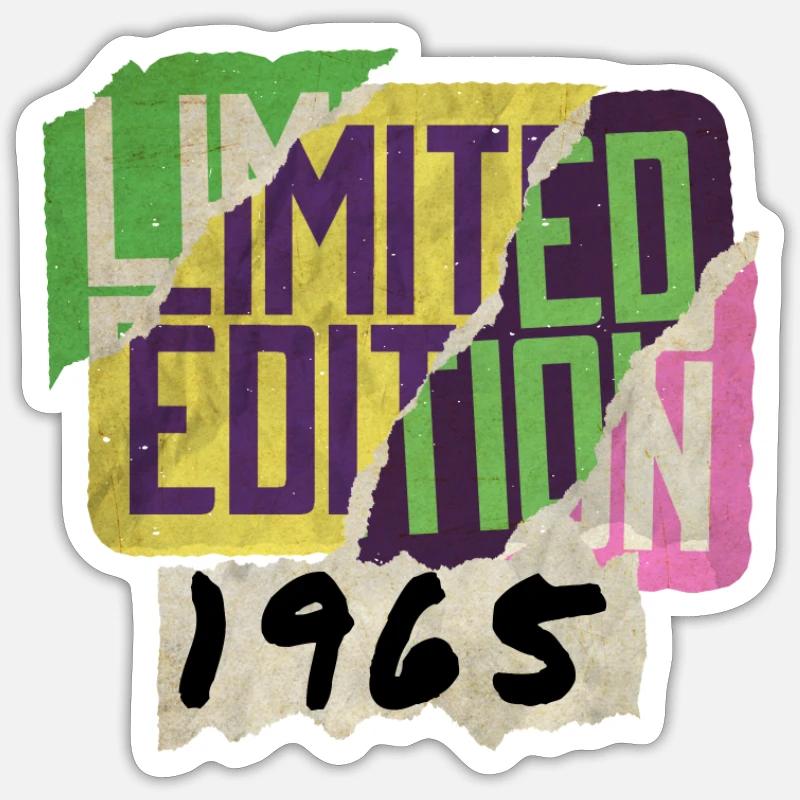 Édition limitée 1965 Graffiti - Sticker taille S (10 x 10 cm) - blanc mat