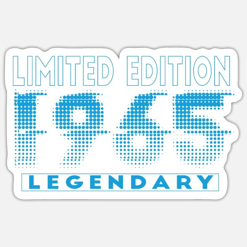 Édition limitée 1965 Graffiti - Sticker taille S (10 x 10 cm) - blanc mat