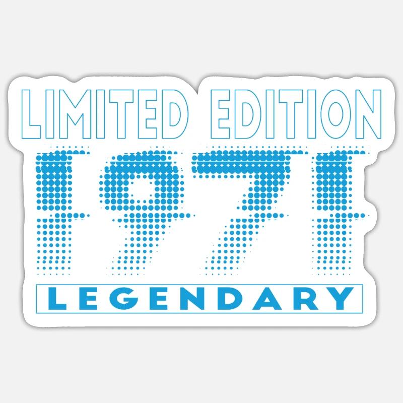 Édition limitée 1971 Graffiti - Sticker taille S (10 x 10 cm) - blanc mat