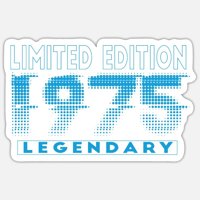 Édition limitée 1975 Graffiti - Sticker taille S (10 x 10 cm) - blanc mat