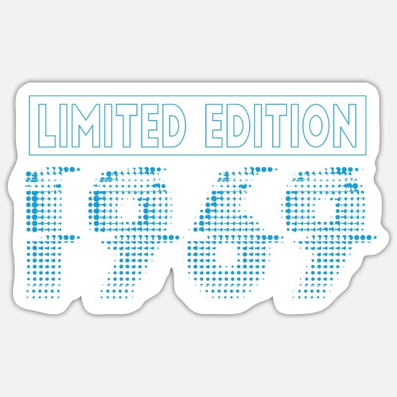 Édition limitée 1969 Graffiti - Sticker taille S (10 x 10 cm) - blanc mat