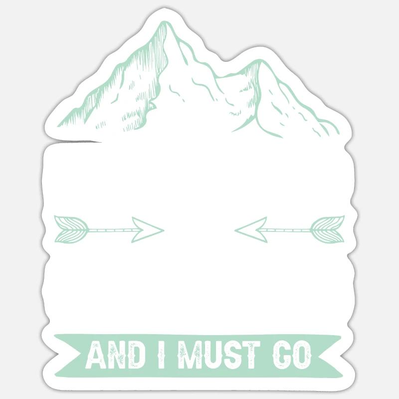 Mountains are calling - Sticker size S (10 x 10 cm) - white matte