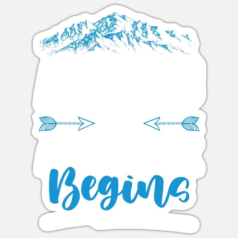 abenteuer beginnt klettern Sticker Größe S (10 x 10 cm)