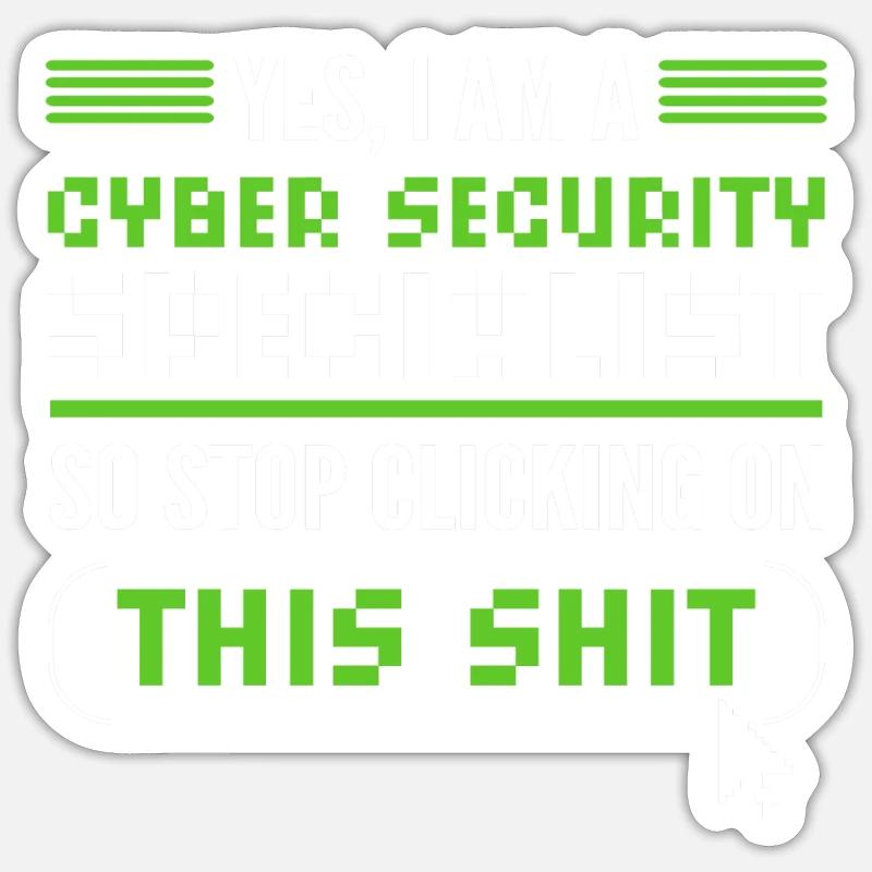 White Hat Hacker. Cyber warriors. Sticker size S (10 x 10 cm)