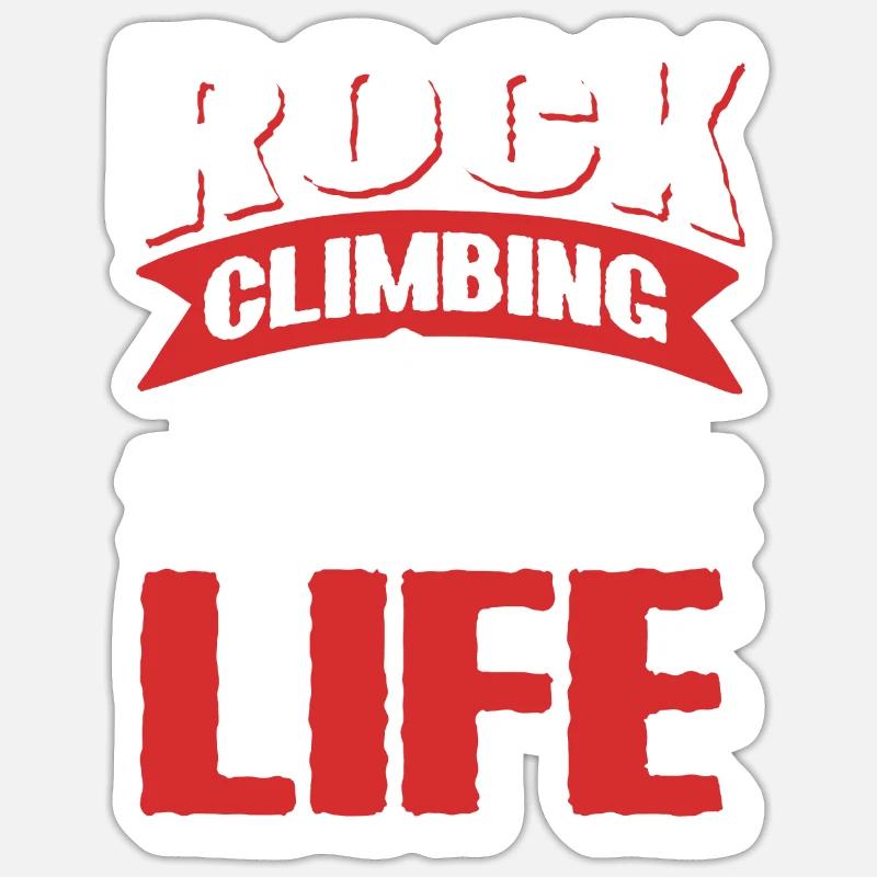Climbing mountains - Sticker size S (10 x 10 cm) - white matte