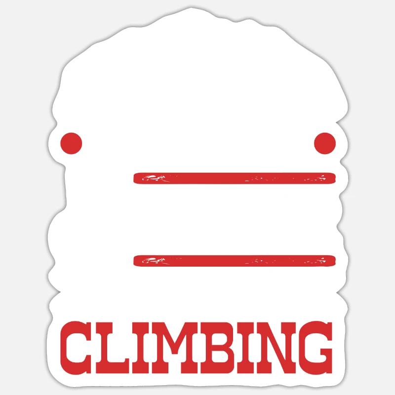 Life is better climbing - Sticker size S (10 x 10 cm) - white matte