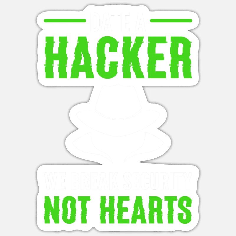 White Hat Hacker. Cyber-krieger. - Sticker Größe S (10 x 10 cm) - Mattweiß