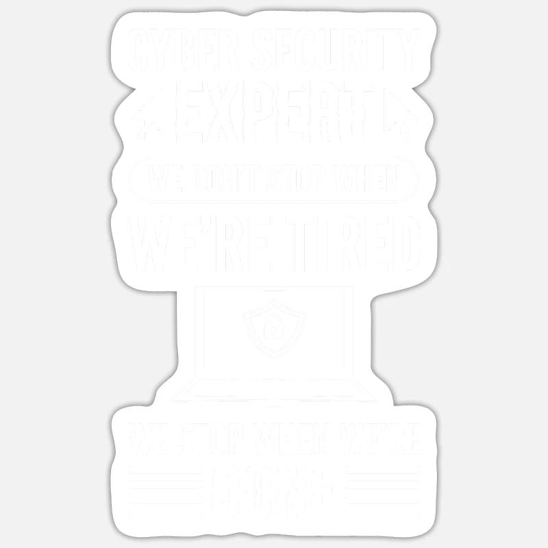 White Hat Hacker. Cyber-krieger. - Sticker Größe S (10 x 10 cm) - Mattweiß