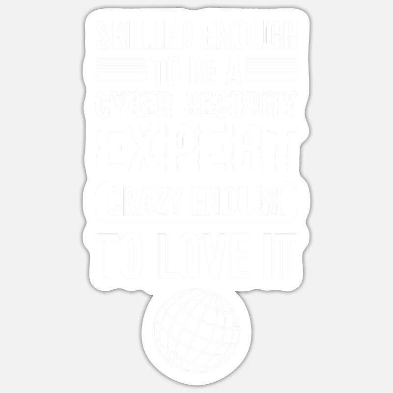 White Hat Hacker. Cyber-krieger. - Sticker Größe S (10 x 10 cm) - Mattweiß