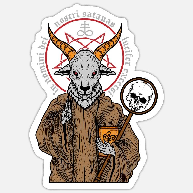 Baphomet Solve Et Coagula Tarot Occulte Antéchrist Sticker taille S (10 x 10 cm)