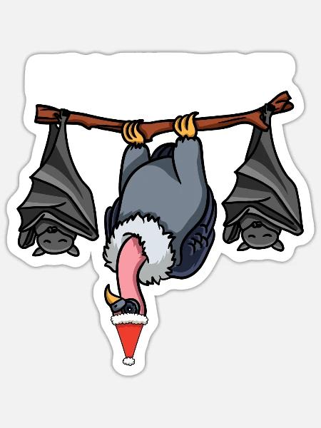 Be Different Aasgeier Vogel Fledermaus - Sticker Größe S (10 x 10 cm) - Mattweiß