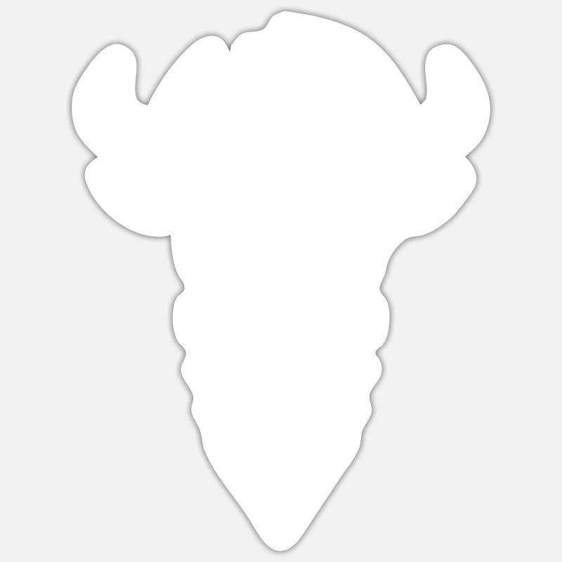 Taurus Polygon - Sticker size S (10 x 10 cm) - white matte
