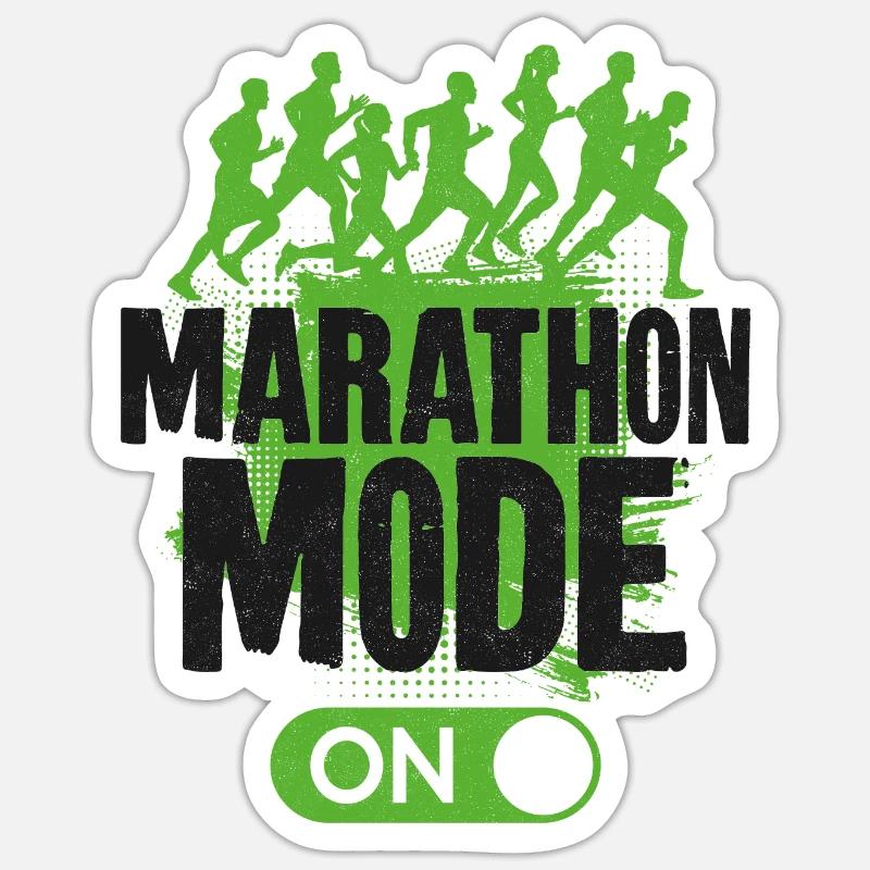 Running Runner Half Marathon - Sticker size S (10 x 10 cm) - white matte