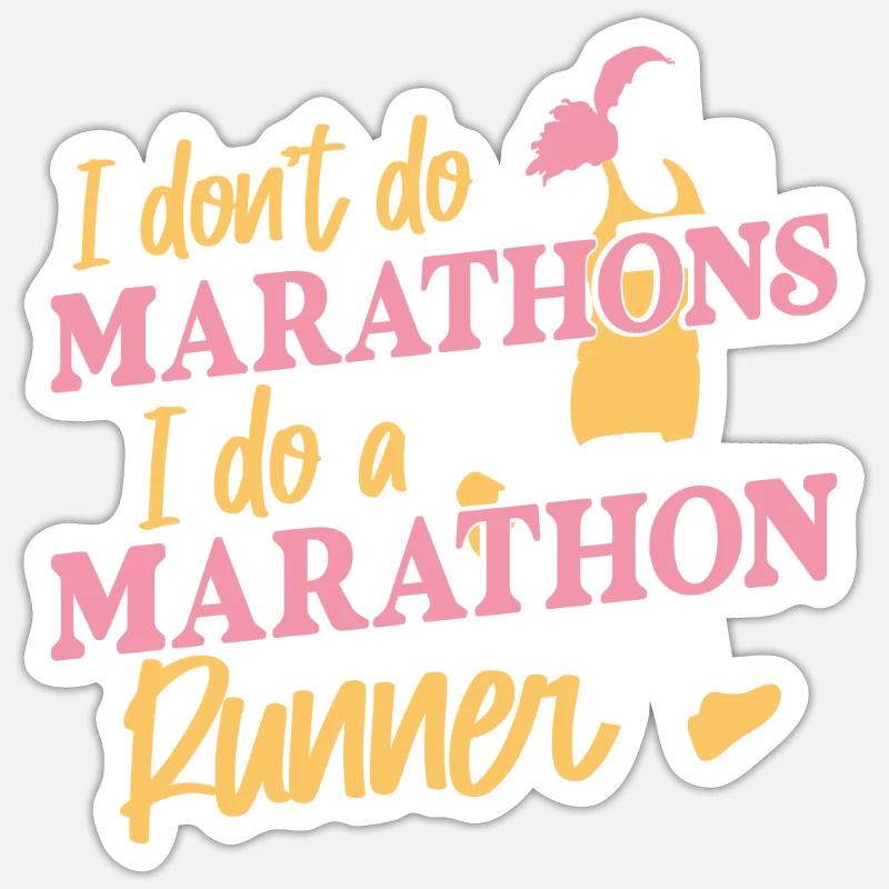 Running Runner Half Marathon - Sticker size S (10 x 10 cm) - white matte