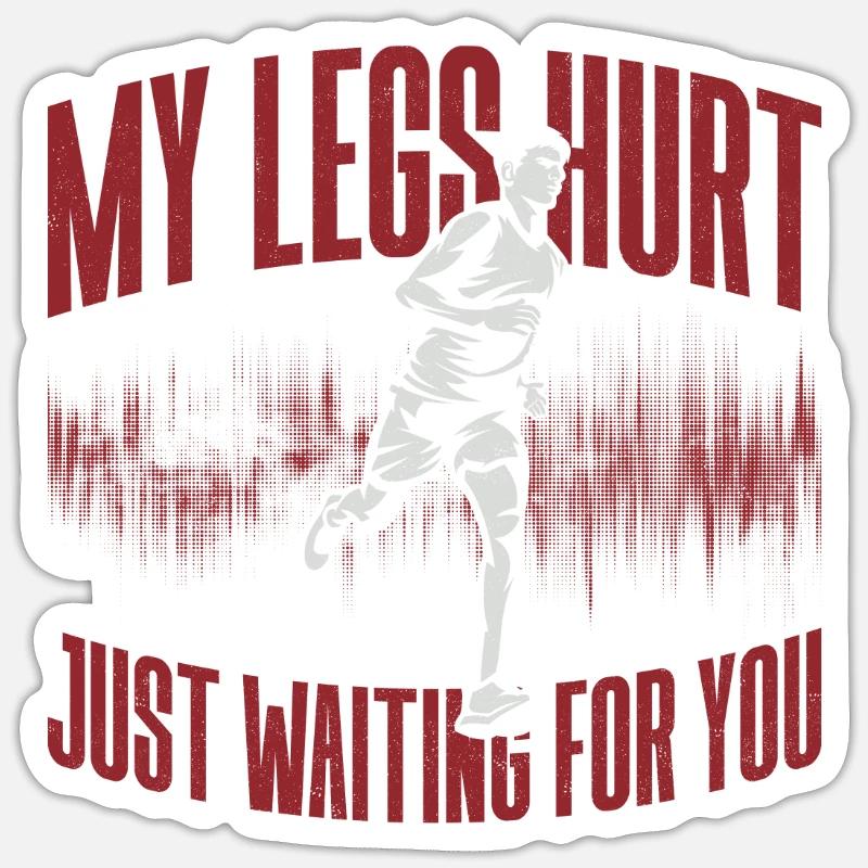 Running Runner Half Marathon - Sticker size S (10 x 10 cm) - white matte