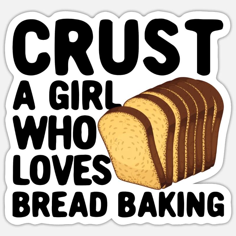 Funny bread baker - Sticker size S (10 x 10 cm) - white matte