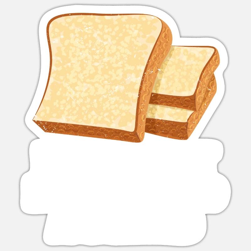 Funny bread baker - Sticker size S (10 x 10 cm) - white matte