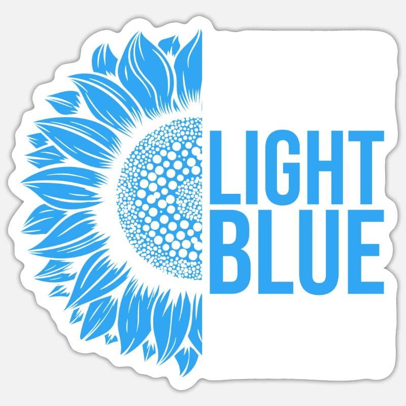 Prostatakrebs-Bewusstsein Sonnenblume - Sticker Größe S (10 x 10 cm) - Mattweiß