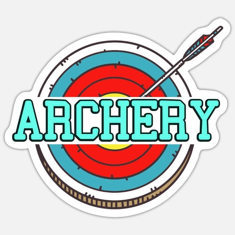 Schütze Archery - Sticker Größe S (10 x 10 cm) - Mattweiß